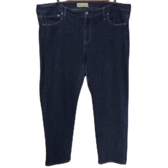 Gap Slim Crop Dark Wash Stretch Denim Jeans, Size 34 - Picture 1 of 15